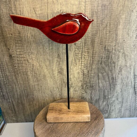 Rustic Cardinal Bird Decor Wood Home Decor NEW FAST SHIP - Picture 5 of 6